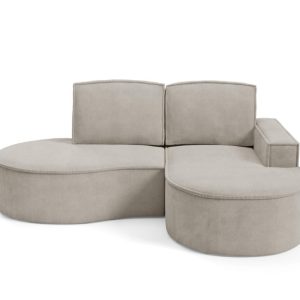 Narożnik FLOW o zaokrąglonych bokach zimny beż w tkaninie Curio Prawy 512174 Narożnik FLOW o zaokrąglonych bokach zimny beż w tkaninie Curio Prawy 512174