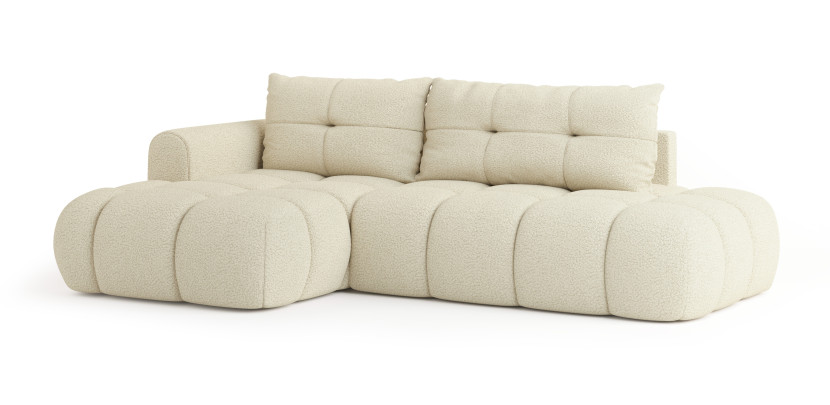 Narożnik FLUMA L-S z funkcją spania ecru 720486