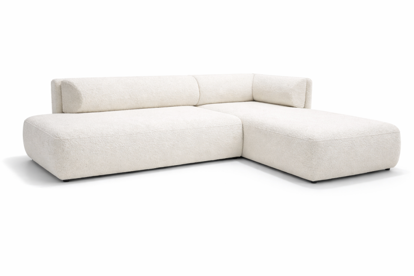 Narożnik funkcja spania Cloud 289 cm Prawy rogówka rozkładana boucle biały 1066210