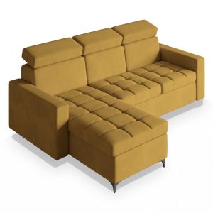 NAROŻNIK KAME z funkcją spania Żółty 234400 NAROŻNIK KAME z funkcją spania Żółty 234400