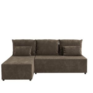 Narożnik KUBO L FIT rozkładany z funkcją spania Brązowy 851161 Narożnik KUBO L FIT rozkładany z funkcją spania Brązowy 851161