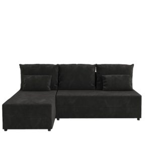 Narożnik KUBO L FIT rozkładany z funkcją spania Czarny 849791