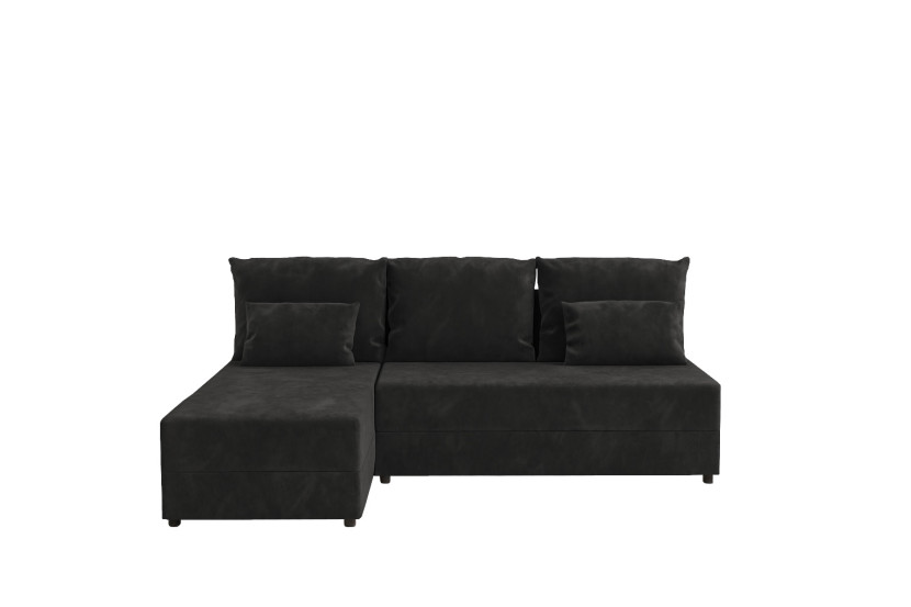 Narożnik KUBO L FIT rozkładany z funkcją spania Czarny 849791