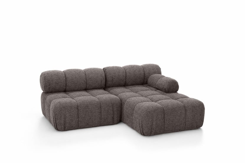 Narożnik L modułowy, bukla Abriamo, Brązowy, Prawy, Selia Mini II 960960