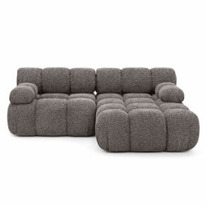 Narożnik L modułowy, bukla Abriamo, Brązowy, Prawy, Selia Mini 987041
