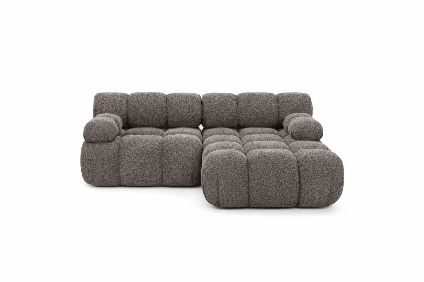 Narożnik L modułowy, bukla Abriamo, Brązowy, Prawy, Selia Mini 987041