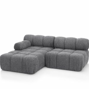 Narożnik L modułowy, bukla Abriamo, Ciemnoszary, Lewy, Selia Mini II 960969