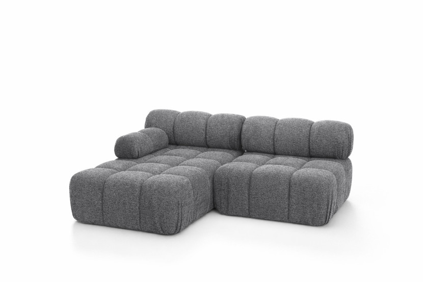 Narożnik L modułowy, bukla Abriamo, Ciemnoszary, Lewy, Selia Mini II 960969