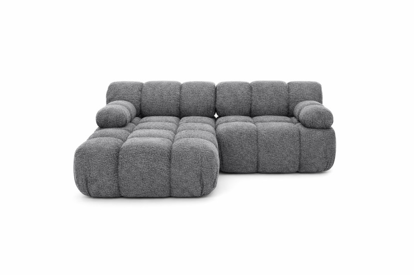 Narożnik L modułowy, bukla Abriamo, Ciemnoszary, Lewy, Selia Mini 987043
