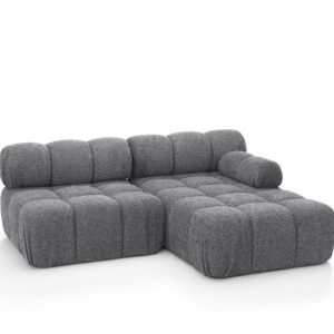 Narożnik L modułowy, bukla Abriamo, Ciemnoszary, Prawy, Selia Mini II 960978