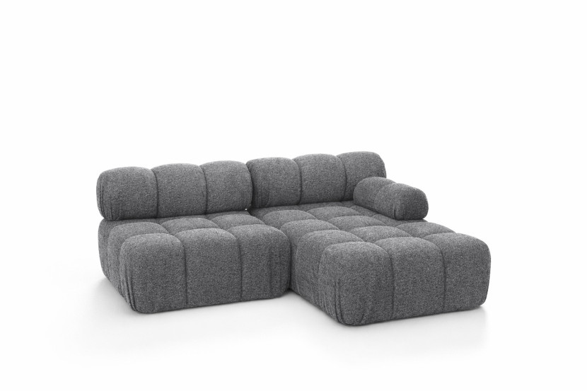 Narożnik L modułowy, bukla Abriamo, Ciemnoszary, Prawy, Selia Mini II 960978