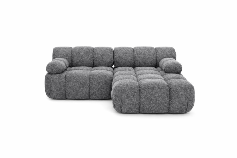 Narożnik L modułowy, bukla Abriamo, Ciemnoszary, Prawy, Selia Mini 987057
