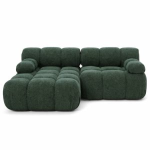 Narożnik L modułowy, bukla Abriamo, Ciemnozielony, Lewy, Selia Mini 987046