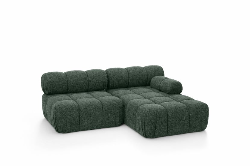 Narożnik L modułowy, bukla Abriamo, Ciemnozielony, Prawy, Selia Mini II 960976