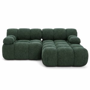 Narożnik L modułowy, bukla Abriamo, Ciemnozielony, Prawy, Selia Mini 987050