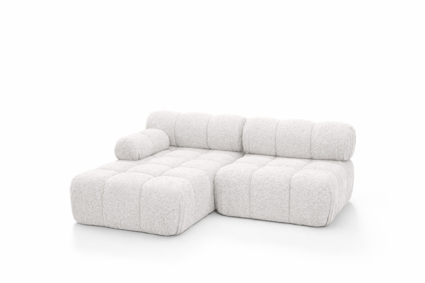 Narożnik L modułowy, bukla Abriamo, Ecru, Lewy, Selia Mini II 960977