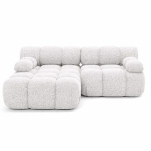 Narożnik L modułowy, bukla Abriamo, Ecru, Lewy, Selia Mini 987062
