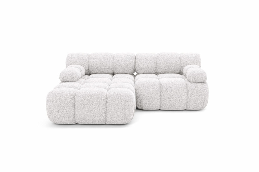 Narożnik L modułowy, bukla Abriamo, Ecru, Lewy, Selia Mini 987062