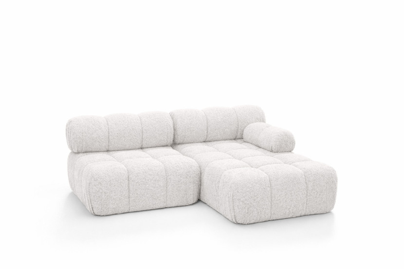 Narożnik L modułowy, bukla Abriamo, Ecru, Prawy, Selia Mini II 960965
