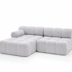 Narożnik L modułowy, bukla Abriamo, Jasnoszary, Lewy, Selia Mini II 960966