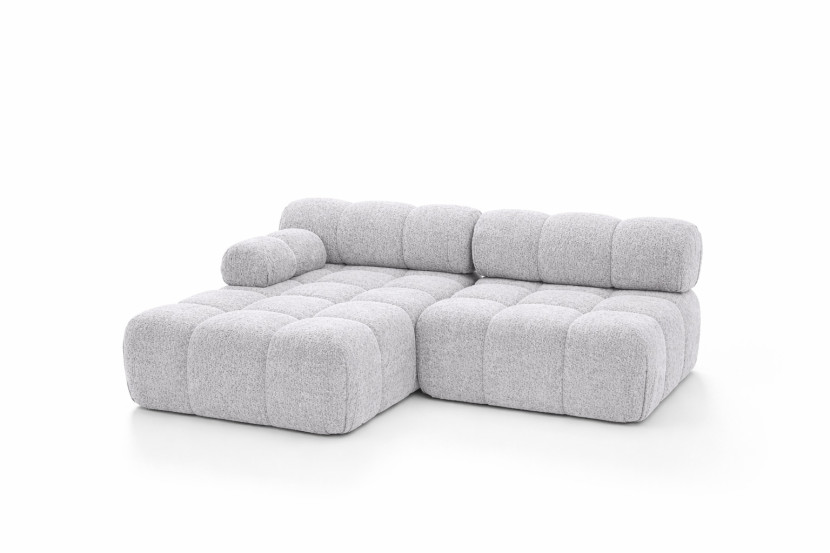 Narożnik L modułowy, bukla Abriamo, Jasnoszary, Lewy, Selia Mini II 960966