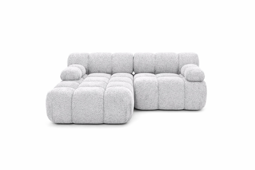 Narożnik L modułowy, bukla Abriamo, Jasnoszary, Lewy, Selia Mini 987060