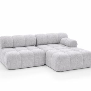 Narożnik L modułowy, bukla Abriamo, Jasnoszary, Prawy, Selia Mini II 960979 Narożnik L modułowy, bukla Abriamo, Jasnoszary, Prawy, Selia Mini II 960979