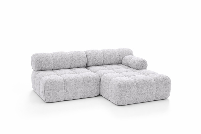 Narożnik L modułowy, bukla Abriamo, Jasnoszary, Prawy, Selia Mini II 960979