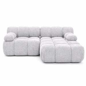 Narożnik L modułowy, bukla Abriamo, Jasnoszary, Prawy, Selia Mini 987056 Narożnik L modułowy, bukla Abriamo, Jasnoszary, Prawy, Selia Mini 987056