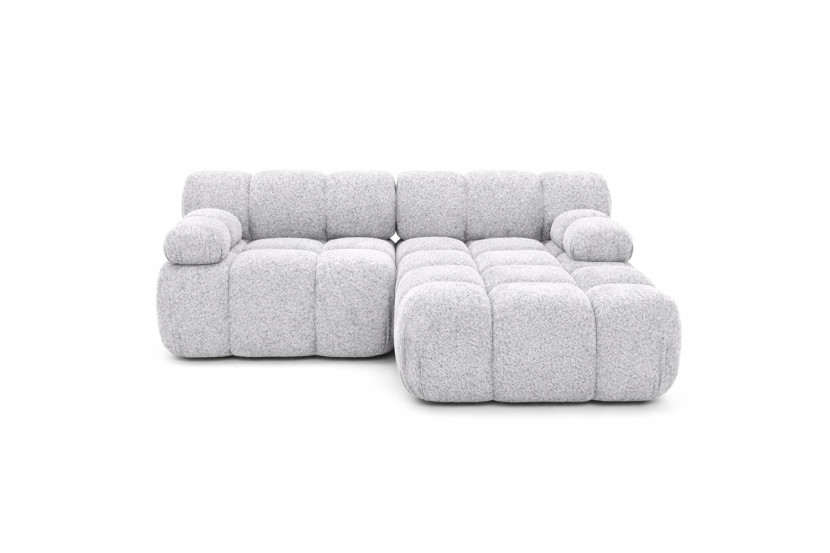 Narożnik L modułowy, bukla Abriamo, Jasnoszary, Prawy, Selia Mini 987056