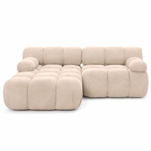 Narożnik L modułowy, welur Salvador, Beżowy, Lewy, Selia Mini 987053 Narożnik L modułowy, welur Salvador, Beżowy, Lewy, Selia Mini 987053