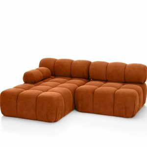 Narożnik L modułowy, welur Salvador, Brązowy, Lewy, Selia Mini II 960982 Narożnik L modułowy, welur Salvador, Brązowy, Lewy, Selia Mini II 960982