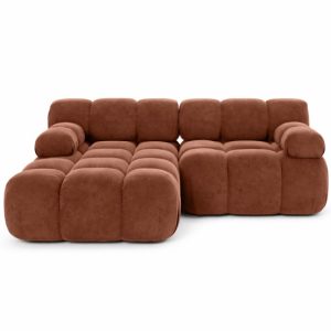 Narożnik L modułowy, welur Salvador, Brązowy, Lewy, Selia Mini 987068 Narożnik L modułowy, welur Salvador, Brązowy, Lewy, Selia Mini 987068