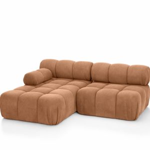 Narożnik L modułowy, welur Salvador, Ciemnobeżowy, Lewy, Selia Mini II 960973 Narożnik L modułowy, welur Salvador, Ciemnobeżowy, Lewy, Selia Mini II 960973