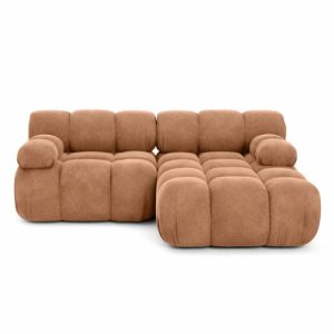 Narożnik L modułowy, welur Salvador, Ciemnobeżowy, Prawy, Selia Mini 987064 Narożnik L modułowy, welur Salvador, Ciemnobeżowy, Prawy, Selia Mini 987064