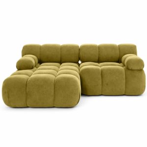 Narożnik L modułowy, welur Salvador, Oliwkowy, Lewy, Selia Mini 987061 Narożnik L modułowy, welur Salvador, Oliwkowy, Lewy, Selia Mini 987061