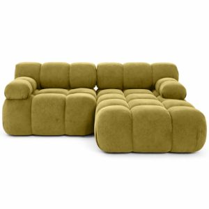 Narożnik L modułowy, welur Salvador, Oliwkowy, Prawy, Selia Mini 987058 Narożnik L modułowy, welur Salvador, Oliwkowy, Prawy, Selia Mini 987058