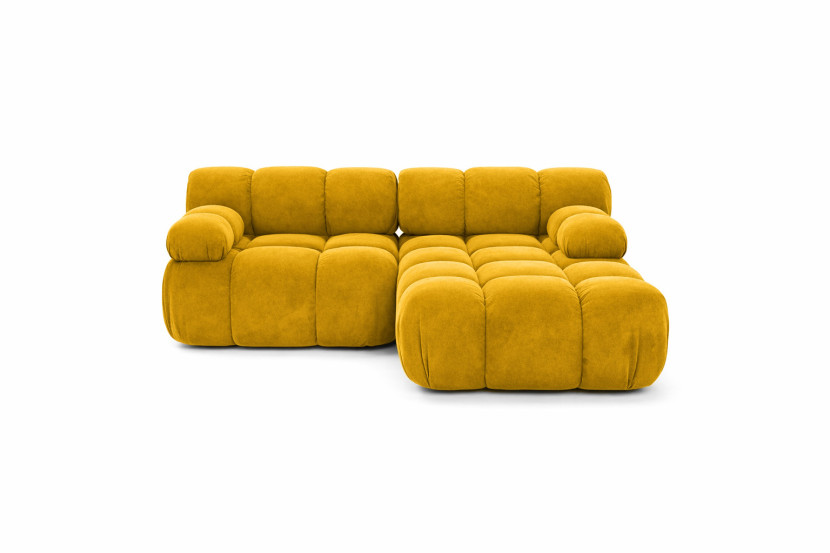Narożnik L modułowy, welur Salvador, Żółty, Prawy, Selia Mini 987059