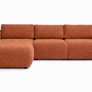 Narożnik Lambert 283 cm z funkcją spania | bouclé | pojemnik lewy rudy 1078088