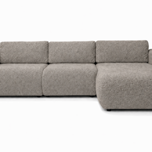 Narożnik Lambert 283 cm z funkcją spania | bouclé | pojemnik prawy beżowy 1078095