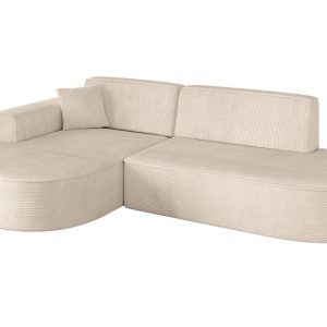 Narożnik lewostronne bez funkcji spania MARI-L1 243x171x79,5 cm Beżowy 525133