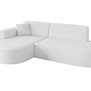 Narożnik lewostronne bez funkcji spania MARI-L1 243x171x79,5 cm Biały 525158