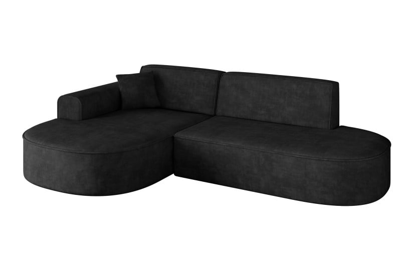 Narożnik lewostronne bez funkcji spania MARI-L1 243x171x79,5 cm Czarny 710622