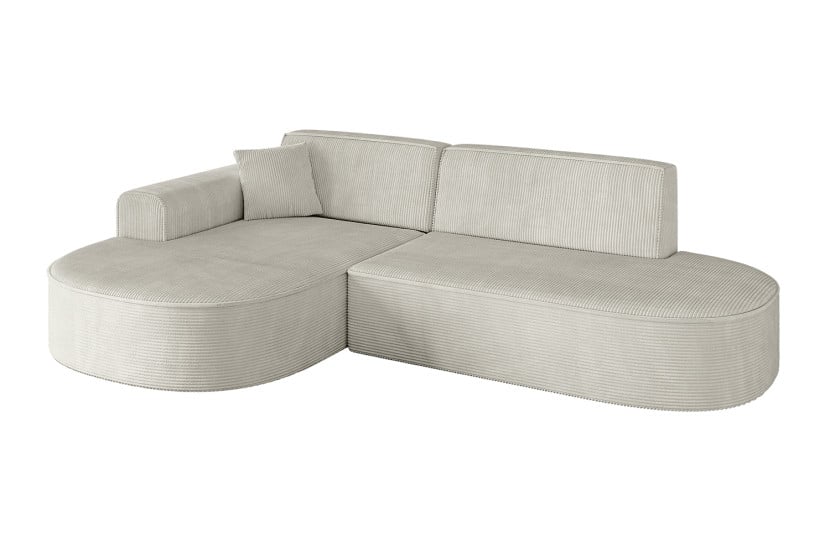 Narożnik lewostronne bez funkcji spania MARI-L1 243x171x79,5 cm Kremowy 525066