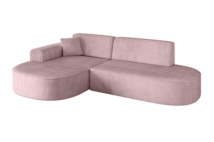 Narożnik lewostronne bez funkcji spania MARI-L1 243x171x79,5 cm Różowy 525121
