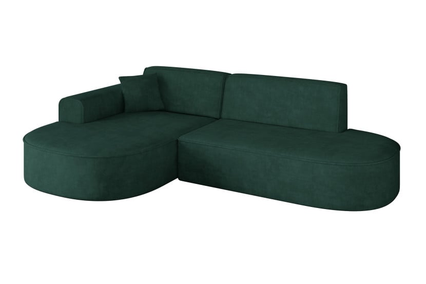 Narożnik lewostronne bez funkcji spania MARI-L1 243x171x79,5 cm Zielony 710629