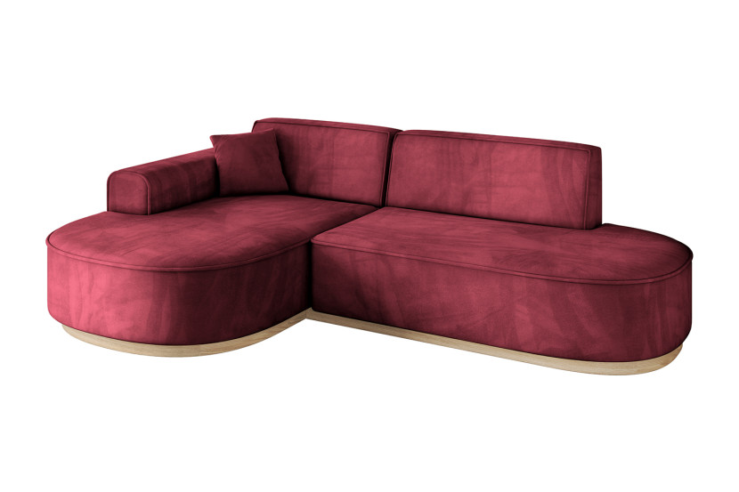 Narożnik lewostronne bez funkcji spania MARI-L1-v1 243x171x83 cm Bordowy 729205