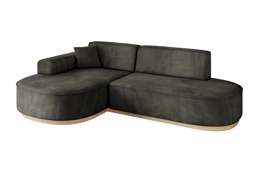 Narożnik lewostronne bez funkcji spania MARI-L1-v1 243x171x83 cm Czarny 729455
