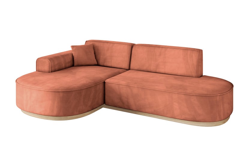 Narożnik lewostronne bez funkcji spania MARI-L1-v1 243x171x83 cm Morelowy 729279