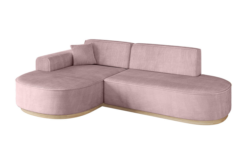 Narożnik lewostronne bez funkcji spania MARI-L1-v1 243x171x83 cm Różowy 729367